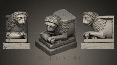 Figurines lions tigers sphinxes (STKL_0094) 3D model for CNC machine